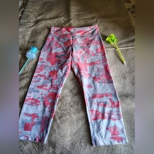 Calvin Klein Pink and Gray Patterned Leggings